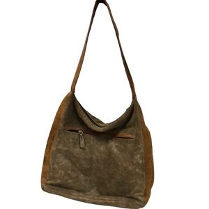 Liza Ganz leather hobo‎ bag purse 11” x 12”